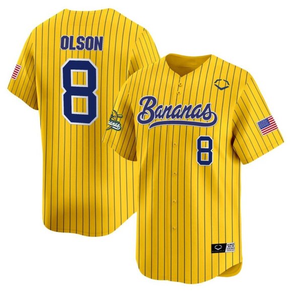 Other - Mens Youths Kids Womens Jackson Olson Savannah Bananas Pinstripe Jersey Stitched
